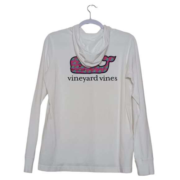 Vineyard Vines Christmas Women's MEDIUM Long Sleeve Hooded Shirt - Picture 3 of 8
